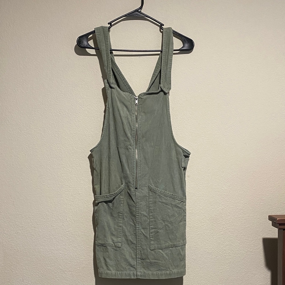 wild fable Sage Green Corduroy Overall Dress